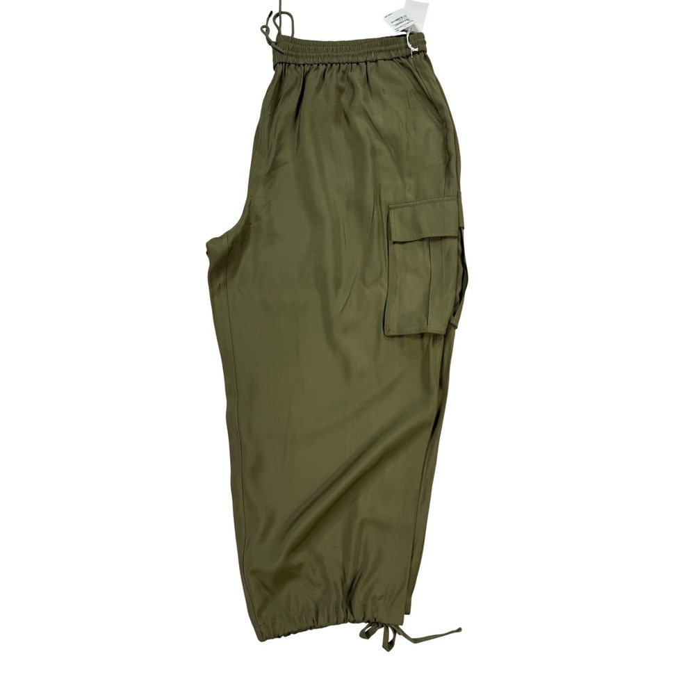 Nordstrom Cargo Pants Womens 3X Olive Burnt New Drawstring Utility NO491997WN